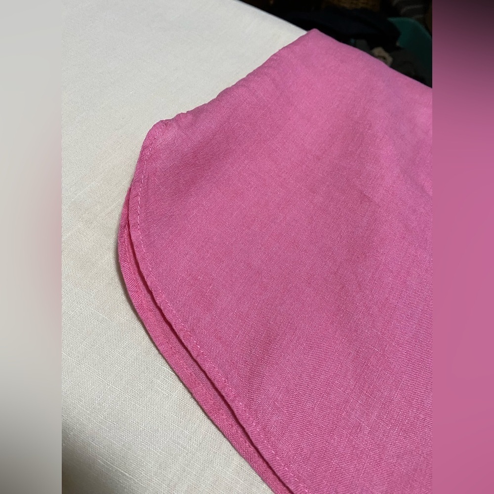 M&S Pink Woman’s Button Front Long Sleeve 100% Linen Shirt. Plus Size 16. - Picture 3 of 6